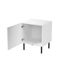 Cama Bedside table 2 pcs. JUNGLE 53.5x40.5x44 white matt + black legs Cama Bedside table 2 pcs. JUNGLE 53.5x40.5x44 white matt + black legs