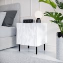 Cama Bedside table 2 pcs. JUNGLE 53.5x40.5x44 white matt + black legs Cama Bedside table 2 pcs. JUNGLE 53.5x40.5x44 white matt + black legs