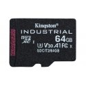 Kingston Technology 64GB microSDXC Industrial C10 A1 pSLC Card + SD Adapter