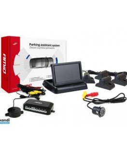 Amio Parking Sensors Kit TFT02 4.3-Inch with Camera HD-308-LED 4 Sensors Black Truck