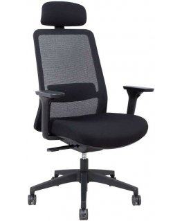 Home4You Office Chair SANTO, black mesh fabric