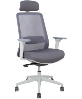 Home4You Office Chair SANTO, gray mesh fabric