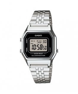 Casio LA680WA-1DF rokas pulkstenis Aproces pulkstenis Elektronisks Melns, Nerūsējošs tērauds