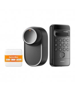 SwitchBot Ultra 3-in-1 smart lock with Hub Mini Matter control panel and Vision keypad