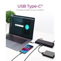 ICY BOX IB-DK2245AC Vadu USB 3.2 Gen 1 (3.1 Gen 1) Type-C Melns