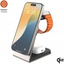 FIXED 3-in-1 Mag ALU Qi2 traadita MagSafe laadimisjaam, titaan FIXED 3-in-1 Mag ALU Qi2 traadita MagSafe laadimisjaam, titaan