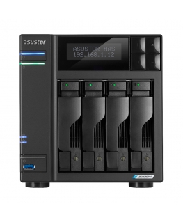 Asustor LOCKERSTOR 4 Gen2 (AS6704T) NAS Desktops Intel® Celeron® N N5105 4 GB DDR4 0 TB ADM Melns
