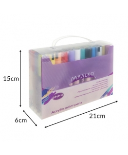Akriliniai markeriai Maaleo 36 vnt.