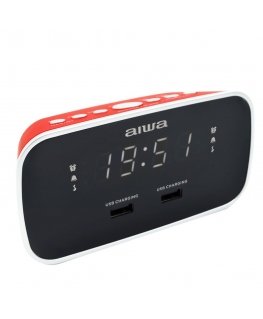 Aiwa CRU-19RD alarm clock Digital alarm clock Red