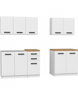 Topeshop KUCHNIA SET 200 BIEL kitchen/dining room furniture set