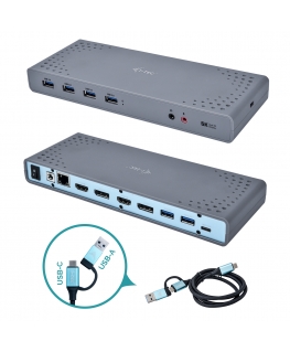 i-tec USB 3.0 / USB-C / Thunderbolt 3 Dual Display Docking Station