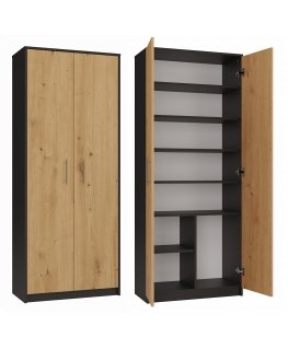 Topeshop OLIV 2D ANT/ART KPL biroja grāmatu skapis