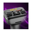 Car FM transmitter 1×USB-A 1×USB-C 12V 24V amio-04656
