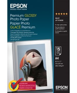 Epson Premium Glossy Photo Paper - A4 - 15 Arkkia