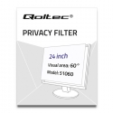Qoltec 51060 display privacy filter 61 cm (24") Monitor