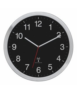TFA-Dostmann 60.3545.01 wall/table clock Analog clock Round Aluminium, Black