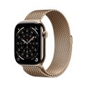 Apple Watch Series 11 GPS + Cellular 46mm Gold Titanium Case with Gold Milanese Loop - M/L