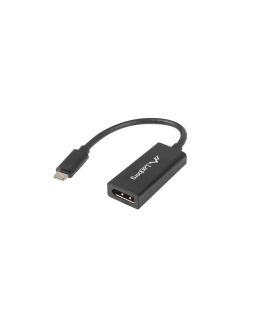 Lanberg AD-UC-DP-01 videokaapeli-adapteri 0,15 m USB Type-C DisplayPort musta