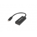 Lanberg AD-UC-DP-01 videokaabliadapter 0,15 m USB tüüp-C DisplayPort Must