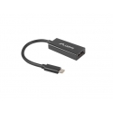 Lanberg AD-UC-DP-01 video cable adapter 0.15 m USB Type-C DisplayPort Black