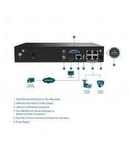 TP-Link VIGI 4 Channel PoE+ Network Video Recorder