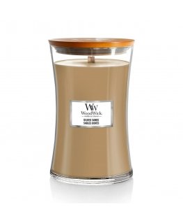 WoodWick Gilded Sands wax candle Cylinder Amber, Fig wood, Wood Beige 1 pc(s)