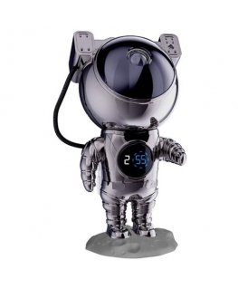 Star projector with clock - Astronaut Chrom Manta