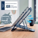 Leitz Ergo Aluminium Ultra-Flat Adjustable Laptop Stand