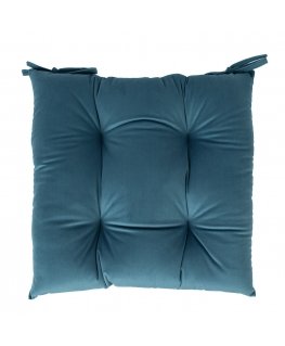Krēslu spilvens VELVET NEW 40x40cm, pelēks zils