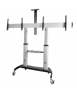 StarTech.com STNDMTVDUO TV-kiinnike 152,4 cm (60") musta, Hopea