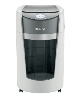 Leitz IQ OptiMax Office Micro Cut Paper Shredder Security P5 35L - White