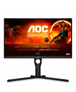 AOC G3 25G3ZM/BK monitori 62,2 cm (24.5") 1920 x 1080 pikseļi Full HD Melns, Sarkans