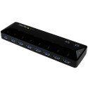 StarTech.com ST103008U2C interfeisa centrmezgls USB 3.2 Gen 1 (3.1 Gen 1) Type-B 5000 Mbit/s Melns