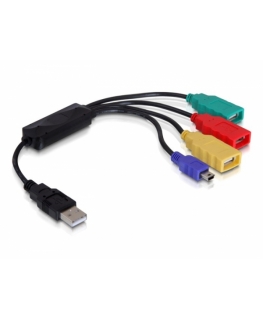 DeLOCK 61724 interface hub 480 Mbit/s Black