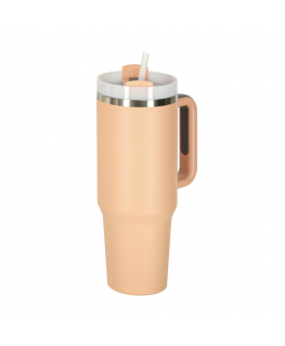 RoGer Thermos Mug with Straw and Handle 1200ml Powder Pink