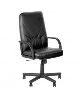 Manager Chair NOWY STYL TILT, leather, SP-A, black color.