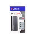 Verbatim Vx500 240 GB USB Veids-C 3.2 Gen 2 (3.1 Gen 2) Sudrabs