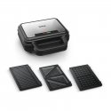 Tefal SW383D10 sandwich maker 700 W Black, Stainless steel