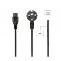 Gembird PC-186-ML12-3M кабель питания Черный CEE7/7 Разъем C5