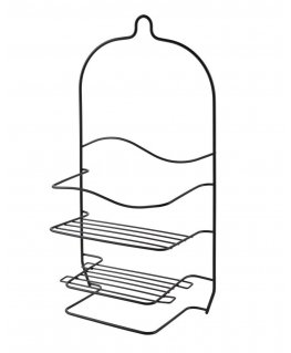 Bathlab CARL Melna Vannas plaukts 21,5x11x40,5cm