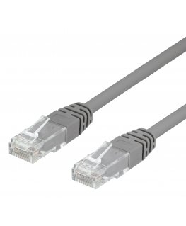 Deltaco U/UTP Cat6 laitekaapeli, 2m, harmaa