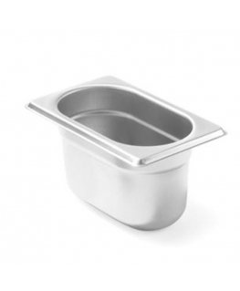 GN 1/9 container, height 100 mm, stainless steel - Hendi 800737