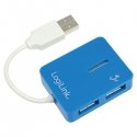 LogiLink USB 2.0 4-Port Hub 480 Mbit/s Sinine LogiLink USB 2.0 4-Port Hub 480 Mbit/s Sinine