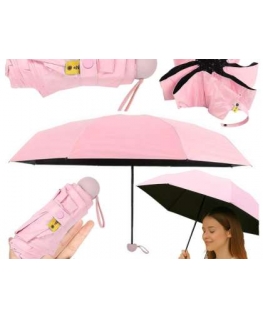 Lean Folding Umbrella with UV Protection UPF 50+ 90 cm Pink
