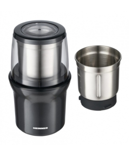 Heinner HCG-200DGIX2 kavamalė 200 W Juoda, Permatomas