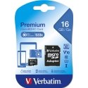 Verbatim Premium 16 GB MicroSDHC Klasės 10