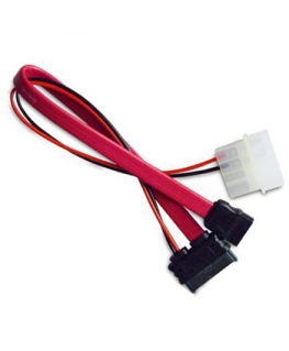 Akasa AK-CB050 SATA-kaapeli 0,2 m Molex (4-pin) Punainen