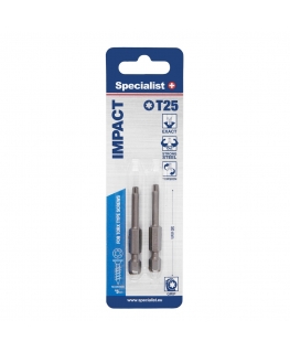 SPECIALIST+ Torx Grip T25 Bit, 50mm, 2 pcs.