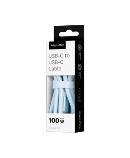USB Tipa C – C Tüübi USB Kaabel 1 m Silikoon Sinine Kruger & Matz Basic