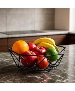 Puuviljakorv Dekoras 26 cm must AMBITION